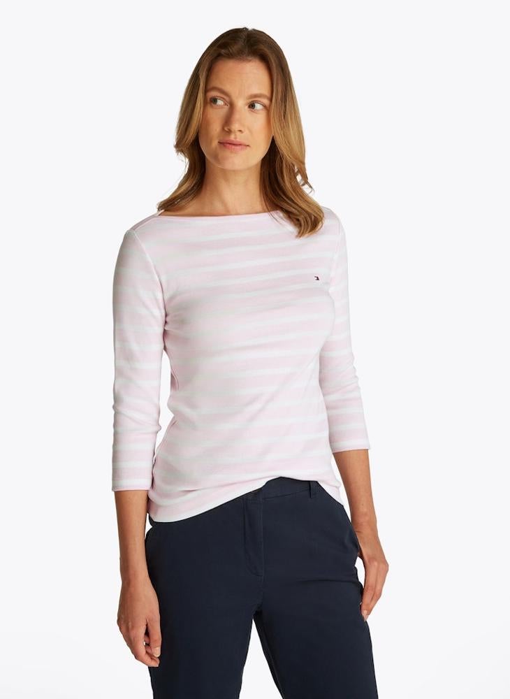 TOMMY HILFIGER Striped Crew Neck T-Shirt - Image 1