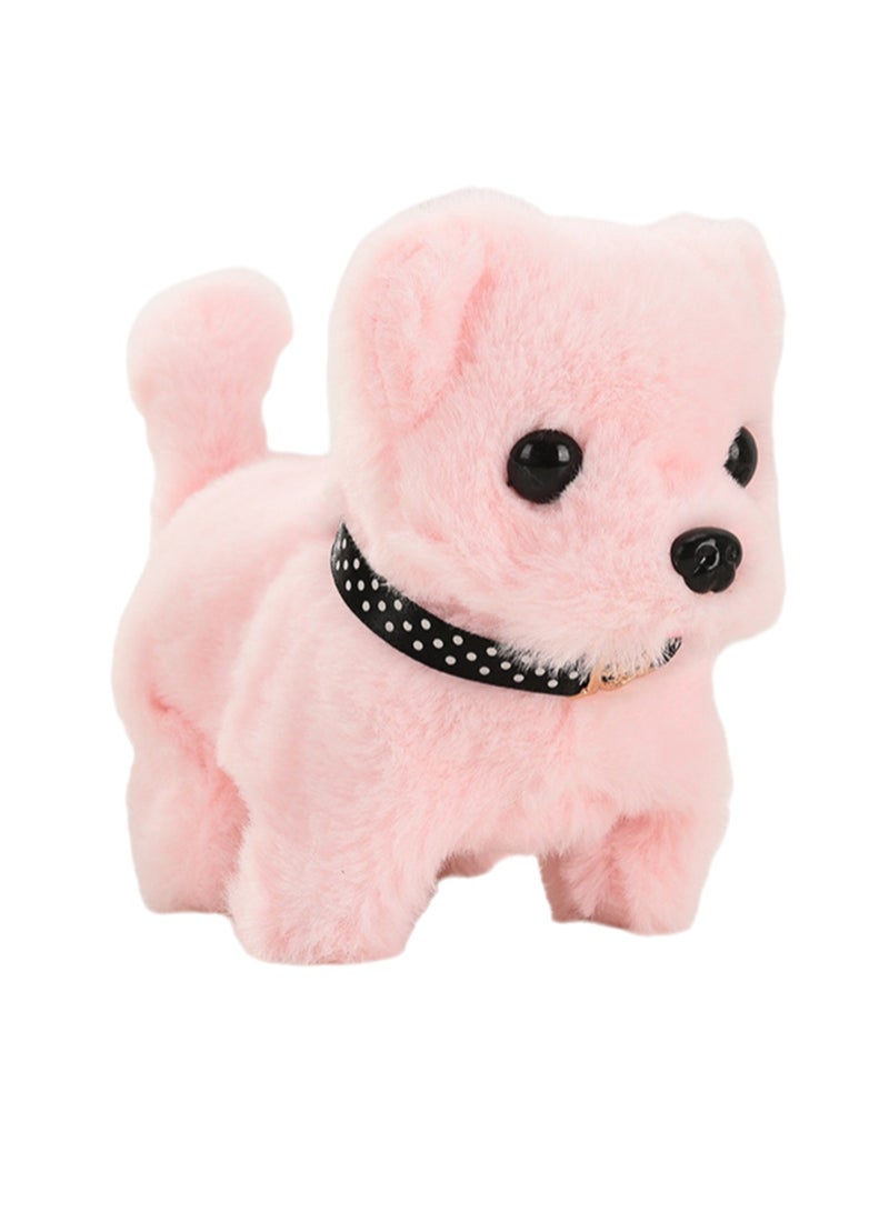 Pink Short-Eared Bichon Electronic Plush Stuffed Animal Interactive Puppy Touch Control, Electronic Dog Pet, Robot Toy, Animated Toy Dog ​​Suitable For Kids And Babies - Image 1