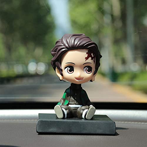 FowWelt Super Hero Action Figure Limited Edition Bobblehead with Mobile Holder for Car Dashboard, Office Desk & Study Table (Tanjiro) - Image 3