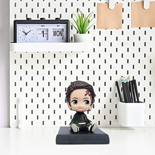 FowWelt Super Hero Action Figure Limited Edition Bobblehead with Mobile Holder for Car Dashboard, Office Desk & Study Table (Tanjiro) - Image 2