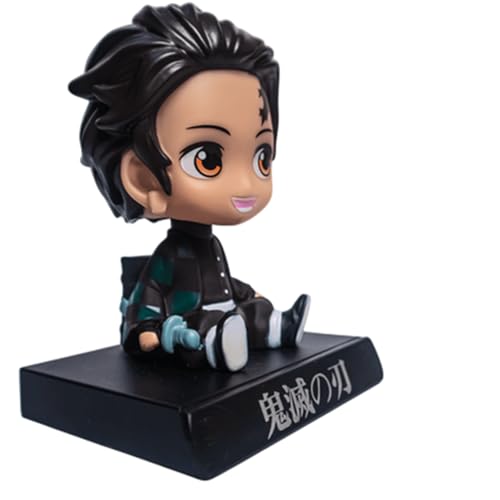 FowWelt Super Hero Action Figure Limited Edition Bobblehead with Mobile Holder for Car Dashboard, Office Desk & Study Table (Tanjiro) - Image 5