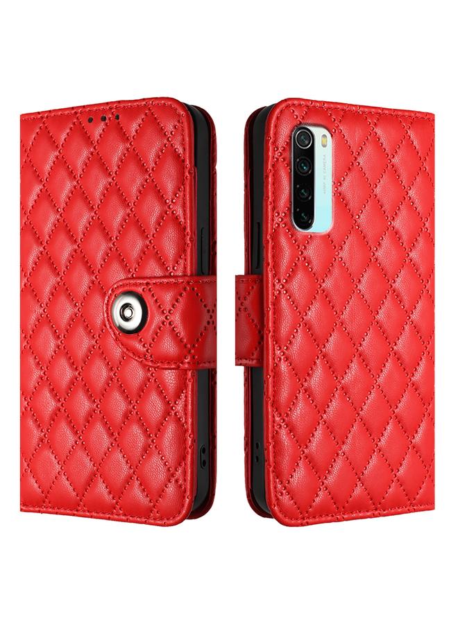 S-TOP Case For Redmi Note 8 Pro Rhombic Texture Flip Leather Phone Case with Lanyard - Image 2
