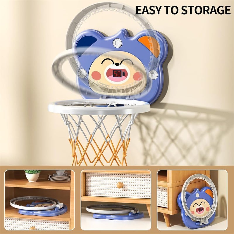Indoor Mini Basketball Hoop, household Ball Toys for Toddlers and Kids with 4 Balls & Electronic Scoreboard & 1Random Color Air Pump, Toys Gifts for Boys - Image 5