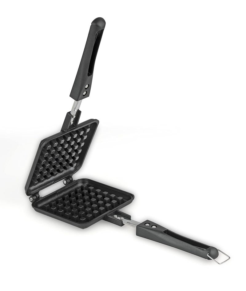 Anjali Aluminium Non stick Waffle MakerToaster Mould for Gas Burner Stove Kitchen Tool Use for Home Restaurant Black - Image 2