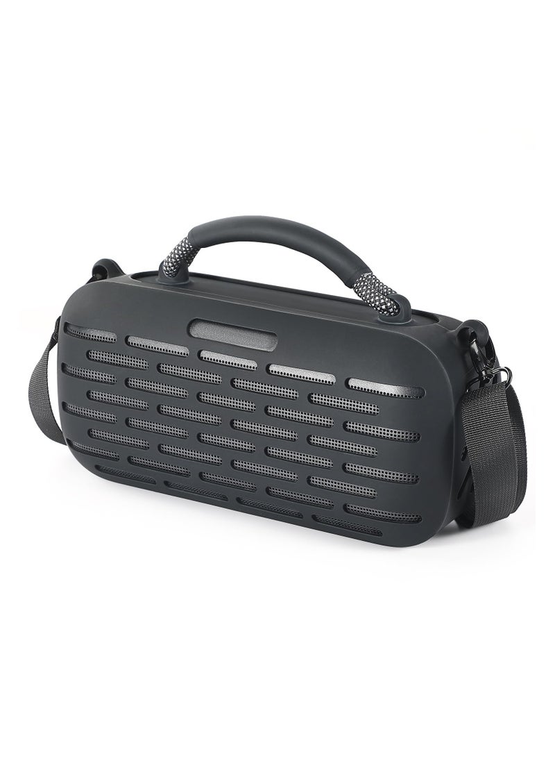 SYOSI Silicone Speaker Cover, Durable Silicone Protective Cover with Adjustable Shoulder Strap, Perfect Fit for Bose SoundLink Max Portable Speaker, Black Case for Daily Use and Travel  - Image 2