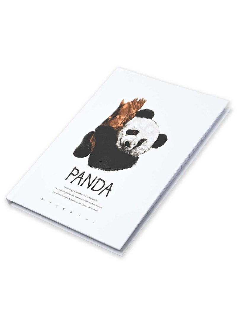 FIS 5 Pieces Hard Cover Notebook 96 Sheets A5 Panda Design  - Image 3