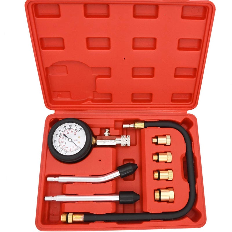 Mass Pro Automotive Tool Gauge | Automobile 0-300PSI Cylinder Compression Gasoline Engine Set Professional Tester Test Kit - Image 1