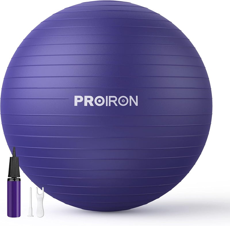 PROIRON Exercise Ball Anti-Burst Yoga Ball Chair with Quick Pump Slip Resistant Gym Ball - Image 1