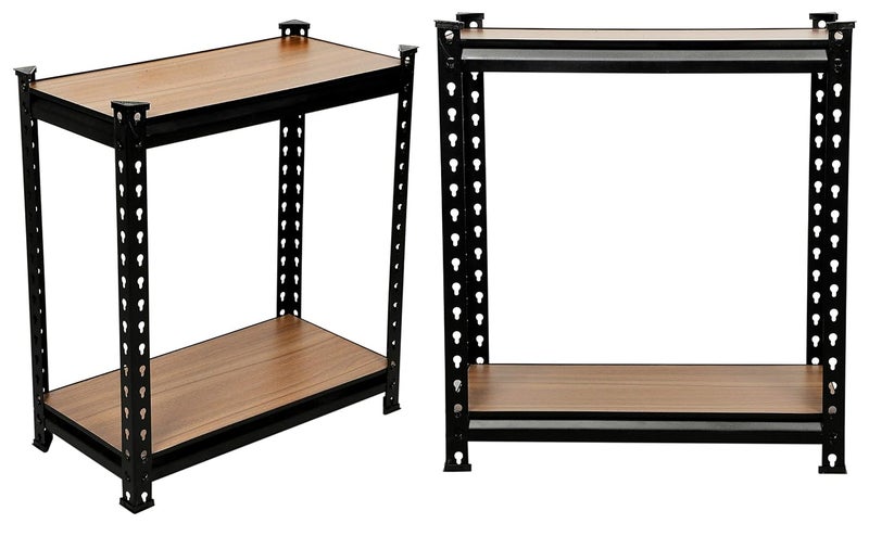 STAR WORK رف تخزين ثقيل من الصلب مع لوحات MDF قابلة للتعديل متعددة الاستخدامات [2- قسم، 2'3"X2"X1] - Image 3