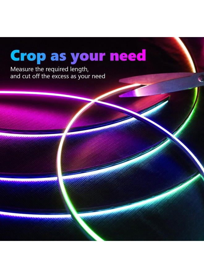 Amki Acrylic Interior Car LED Strip Light, Car Neon Light with APP Control,16 Million Dreamcolor Sound Activated Car Accessories Car Ambient Light Kit with RGB 18 in 1 and 213 Modes 175 inches 593 LED - Image 5