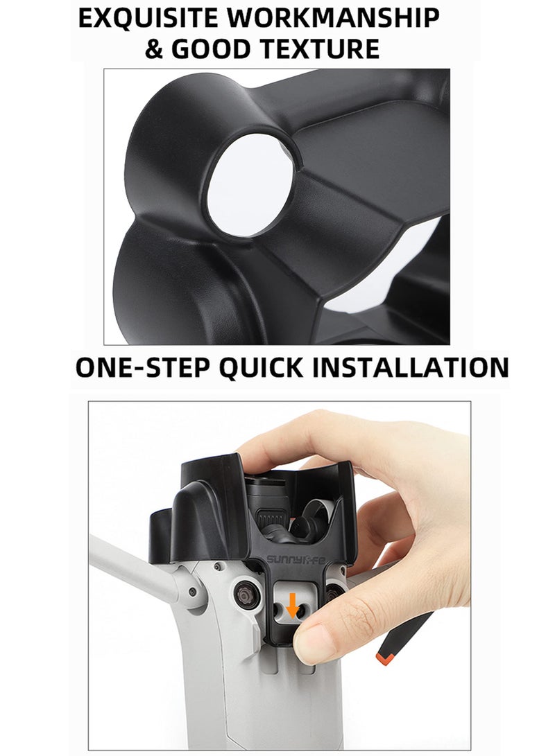 SOLARAE DJI Mini 3 Pro Lens Hood and Sunshade Protective Cover for Gimbal Camera - Essential Accessories in Black for Enhanced Protection and Performance. - Image 2