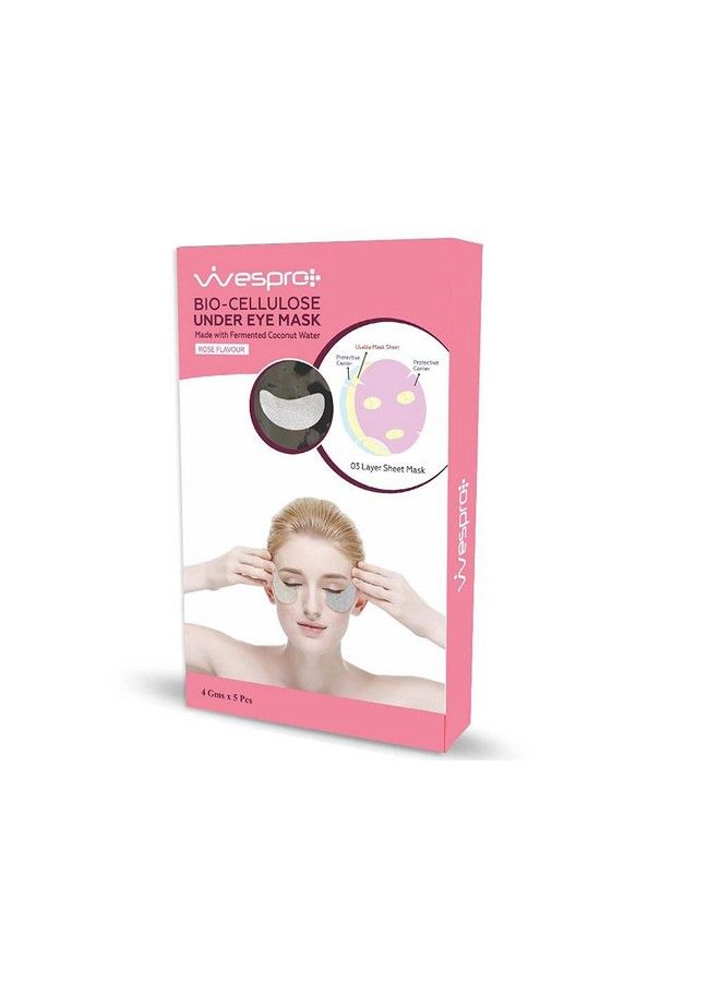 Wespro Bio Cellulose Under Eye Mask With Hyaluronic Acid Made With Fermented Coconut Water Pack Of 10 Eye Masks - Image 1