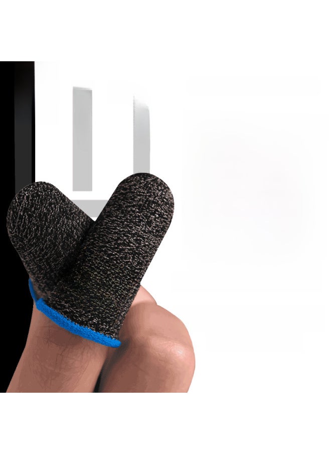 General 1824 Needle Silver F2 Fiber Electric Competition Sweat-proof Finger Sleeve Zero Broken Touch Eating Chicken Touch Screen King Game Finger Sleeve Flying Wisdom With The Same Style-Product Color:Silve  - Image 1