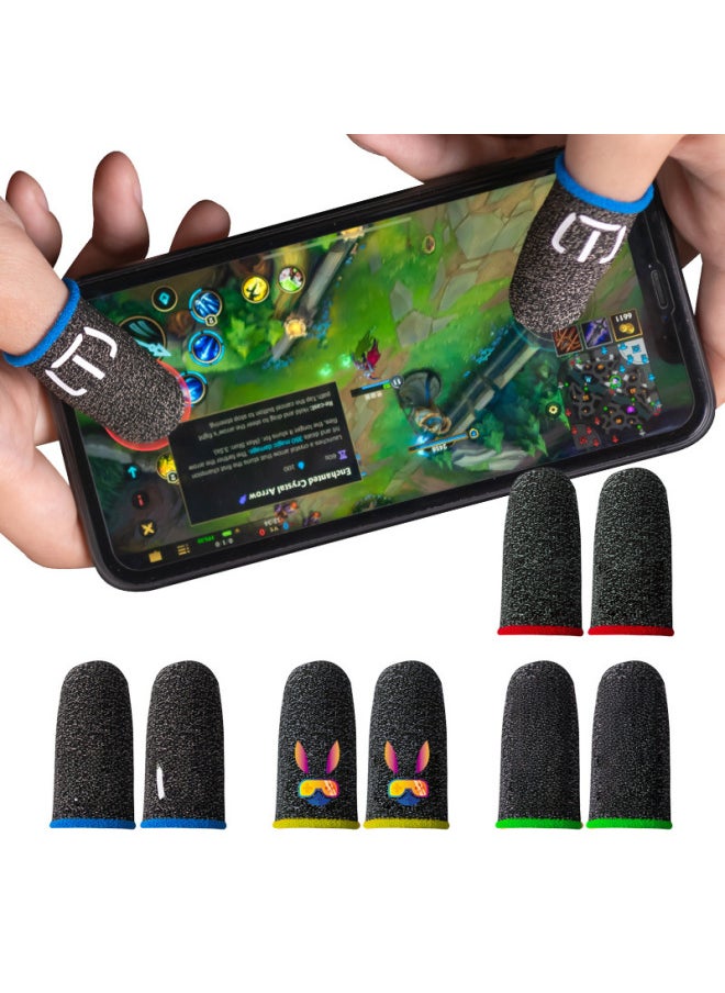 General 1824 Needle Silver F2 Fiber Electric Competition Sweat-proof Finger Sleeve Zero Broken Touch Eating Chicken Touch Screen King Game Finger Sleeve Flying Wisdom With The Same Style-Product Color:Silve  - Image 2