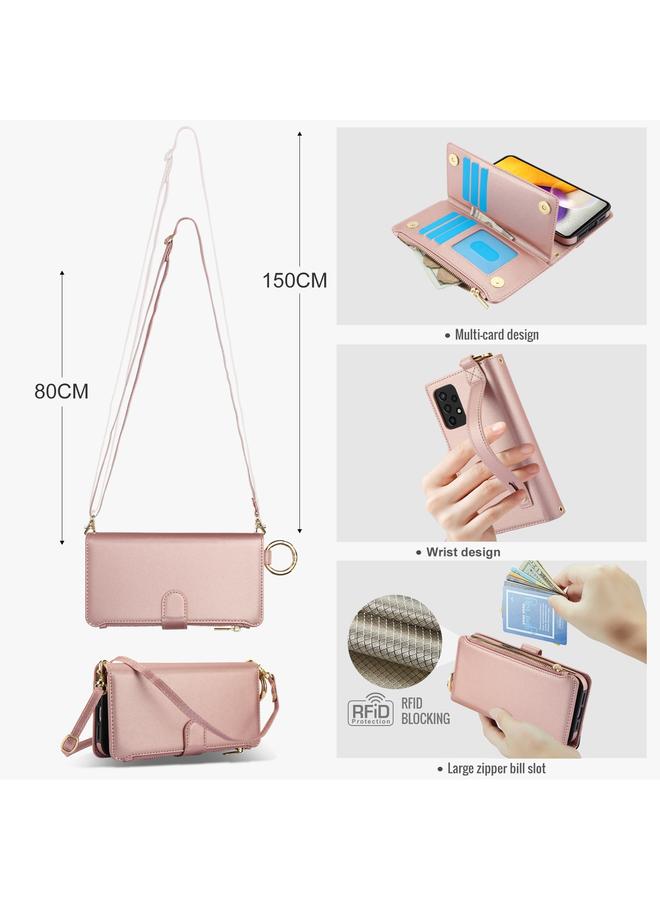 erorex Case For Samsung Galaxy Note20 Ultra Crossbody Ring Multifunctional Wallet Leather Phone Case - Image 3