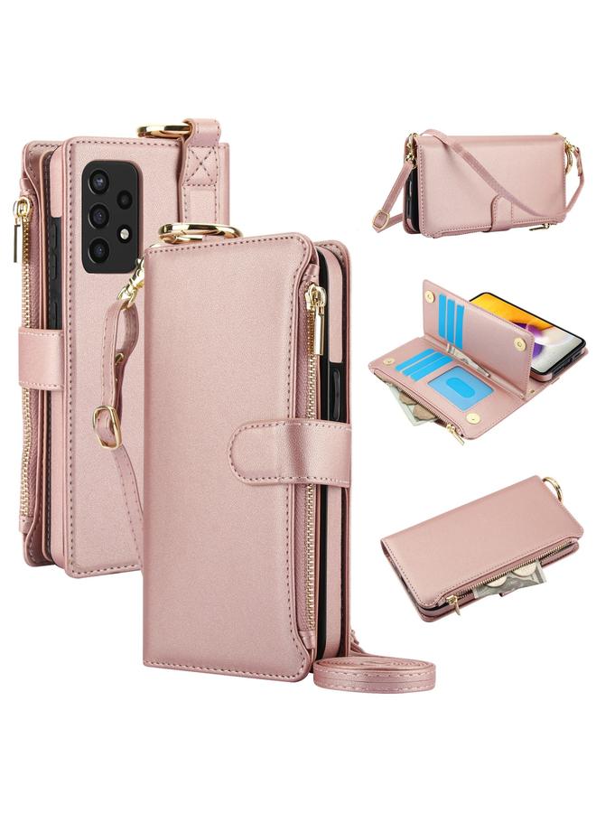 erorex Case For Samsung Galaxy Note20 Ultra Crossbody Ring Multifunctional Wallet Leather Phone Case - Image 1