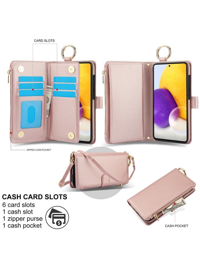 erorex Case For Samsung Galaxy Note20 Ultra Crossbody Ring Multifunctional Wallet Leather Phone Case - Image 2