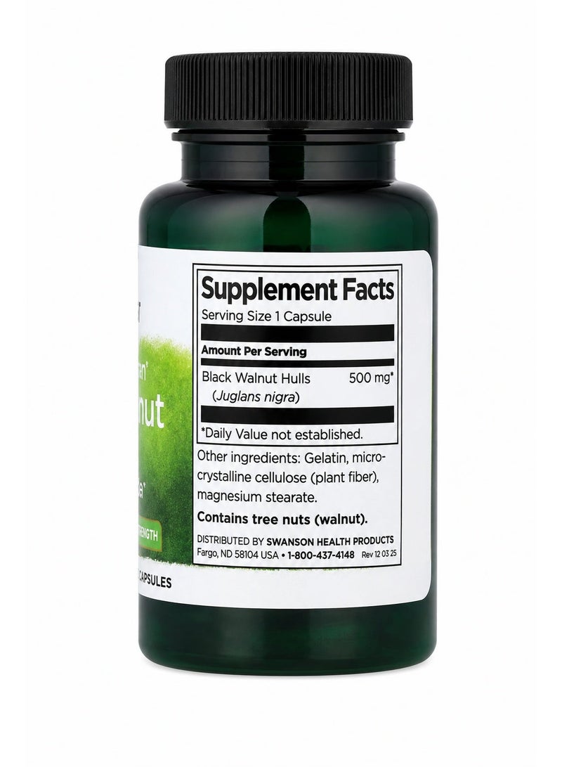 SWANSON Full Spectrum® Black Walnut Hulls, 500 mg, 60 Capsules - Image 2