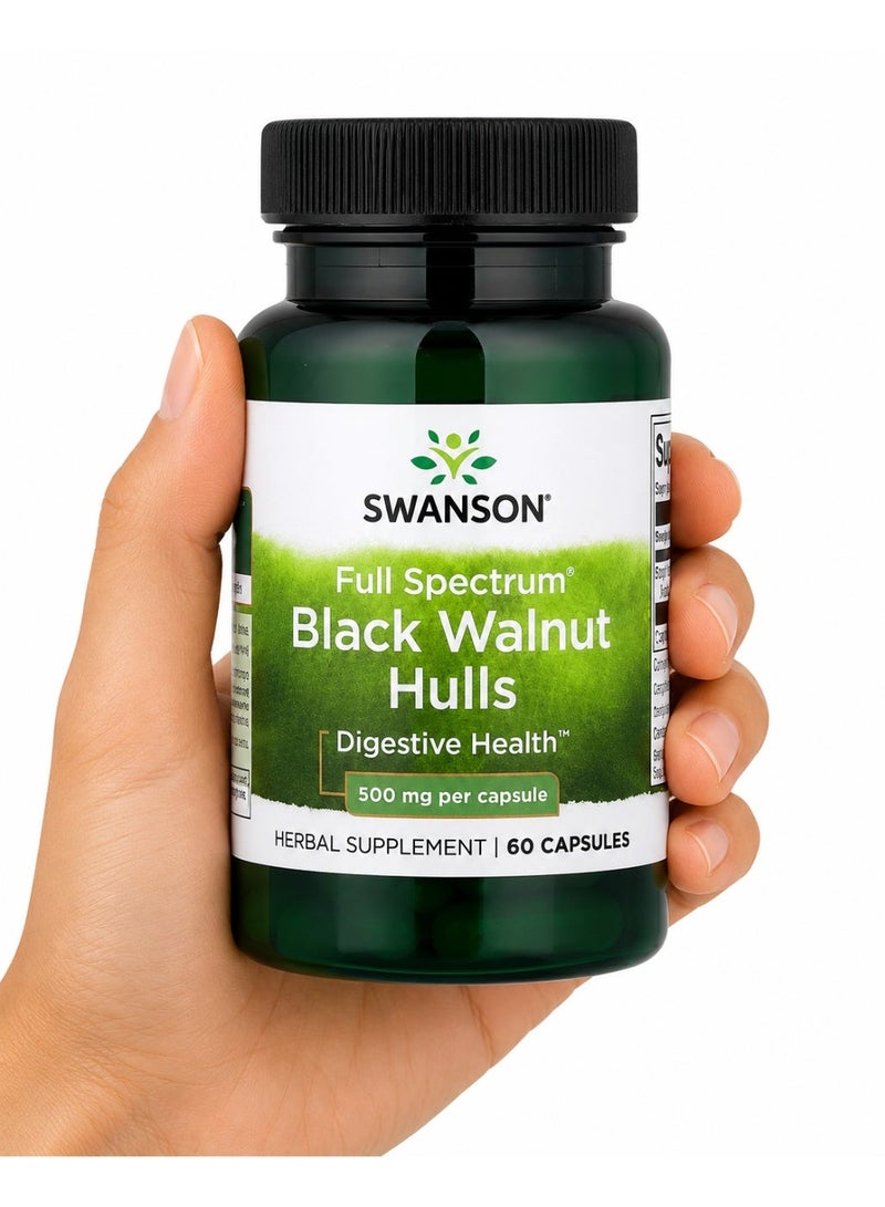 SWANSON Full Spectrum® Black Walnut Hulls, 500 mg, 60 Capsules - Image 3