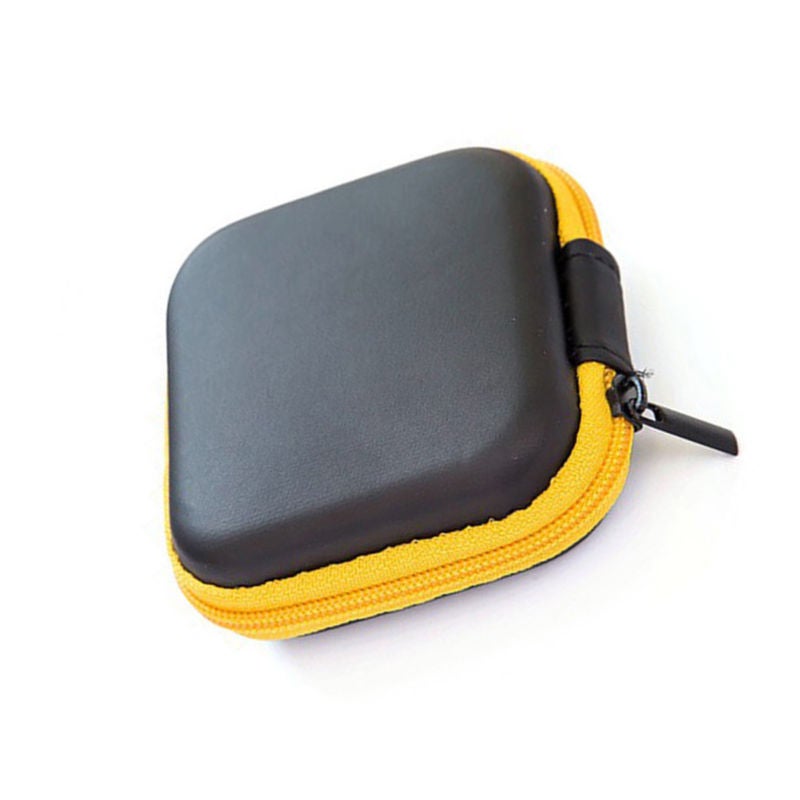 5Pcs Assorted Color Mini Headphones Storage Box Case Portable Travel Carrying Case Earphones Earbuds Headset USB Cable Pouch ( Color) - Image 3