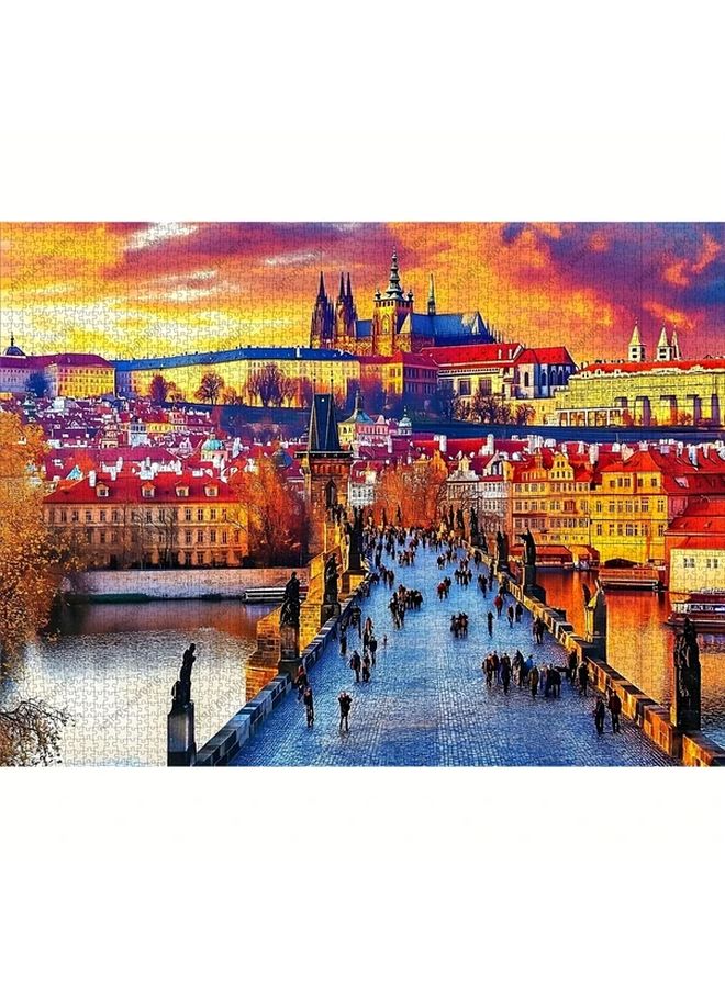 YF598 لغز 2000 قطعة 19 69x27 56 بوصة فن المناظر المدينة للكبار ديكور المنزل - Image 4