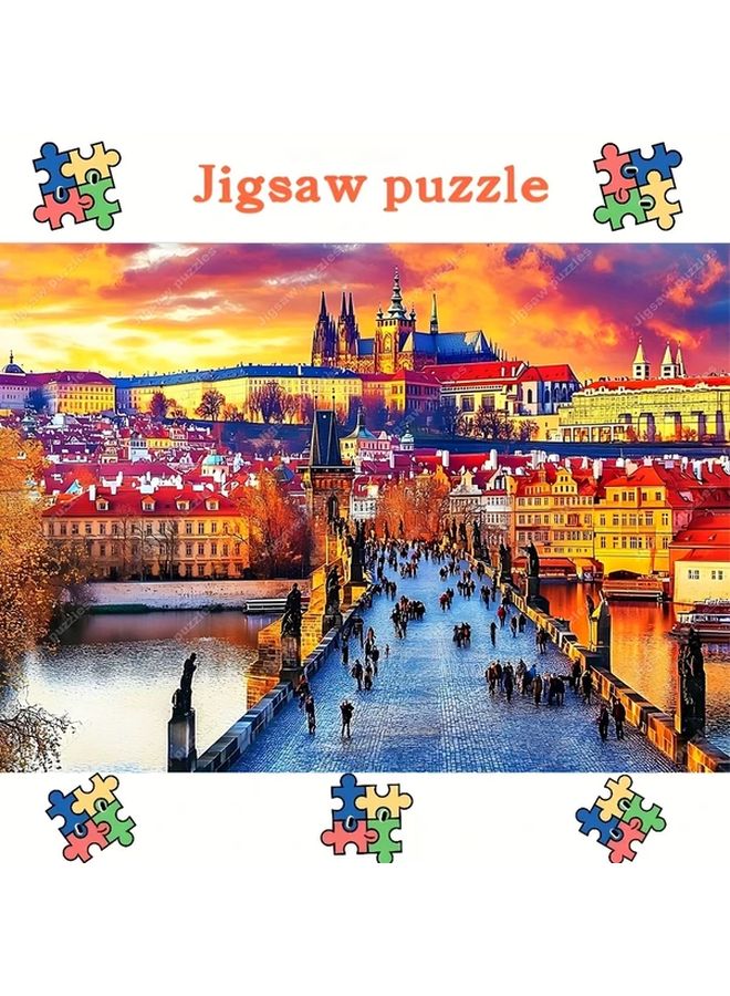 YF598 لغز 2000 قطعة 19 69x27 56 بوصة فن المناظر المدينة للكبار ديكور المنزل - Image 1