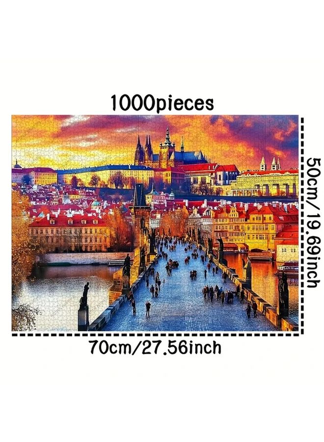 YF598 لغز 2000 قطعة 19 69x27 56 بوصة فن المناظر المدينة للكبار ديكور المنزل - Image 3