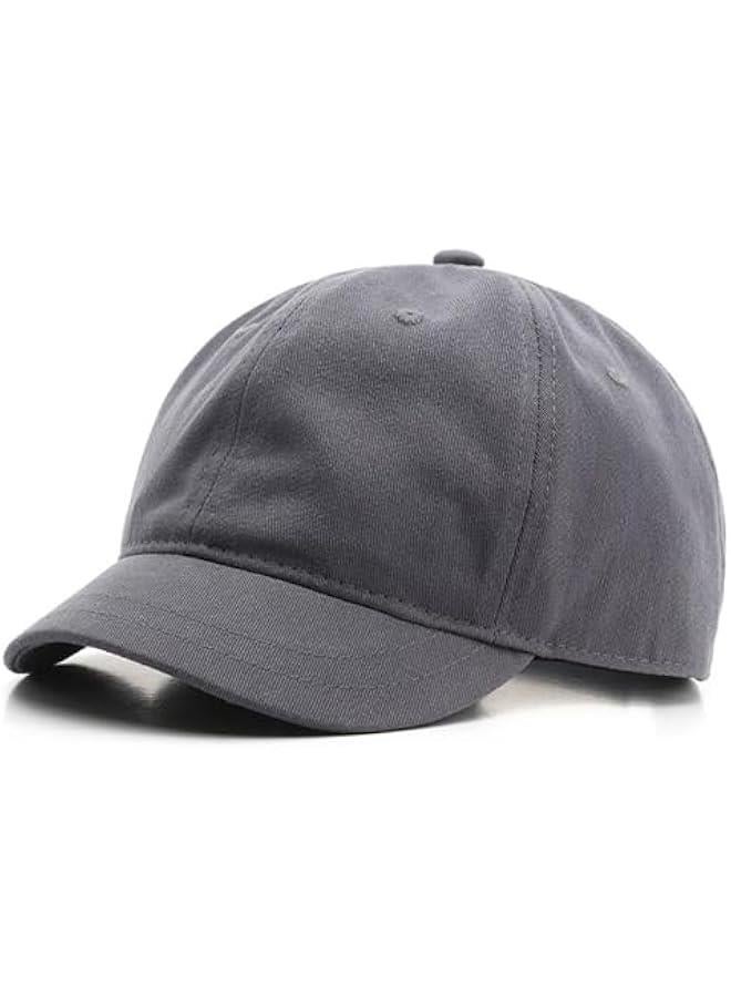 Short Brim Unconstructed Soft Cotton Plain Baseball Cap Adjustable Washed Low Profile Dad Hat for Men Women - Image 1