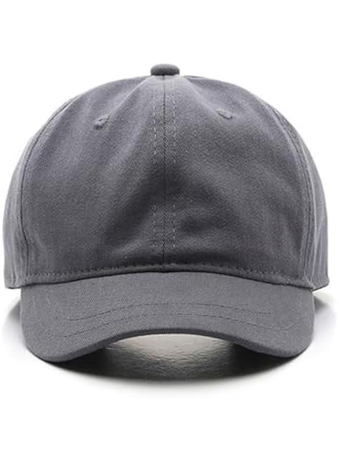Short Brim Unconstructed Soft Cotton Plain Baseball Cap Adjustable Washed Low Profile Dad Hat for Men Women - Image 4