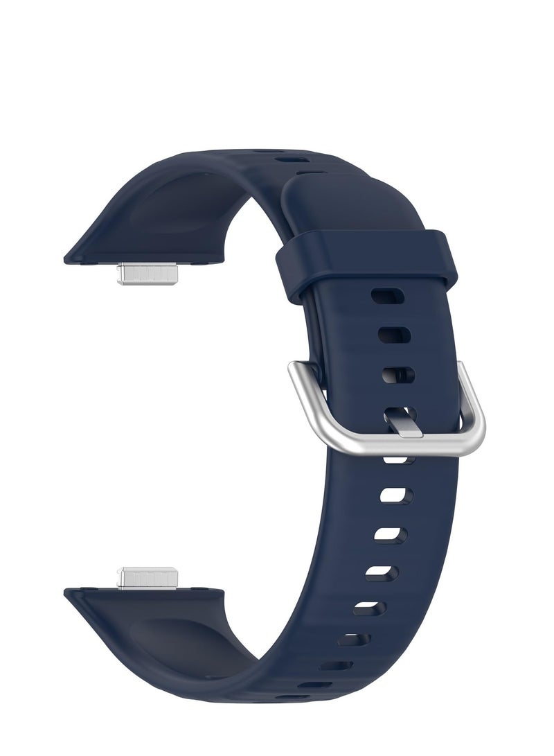 Watch Bands for Huawei Watch Fit 3 Adjustable Silicone Wristband Quick Release Strap Sport Replacement Band Compatible with Huawei Watch Fit3 Smart Watch (Dark Blue) - Image 5