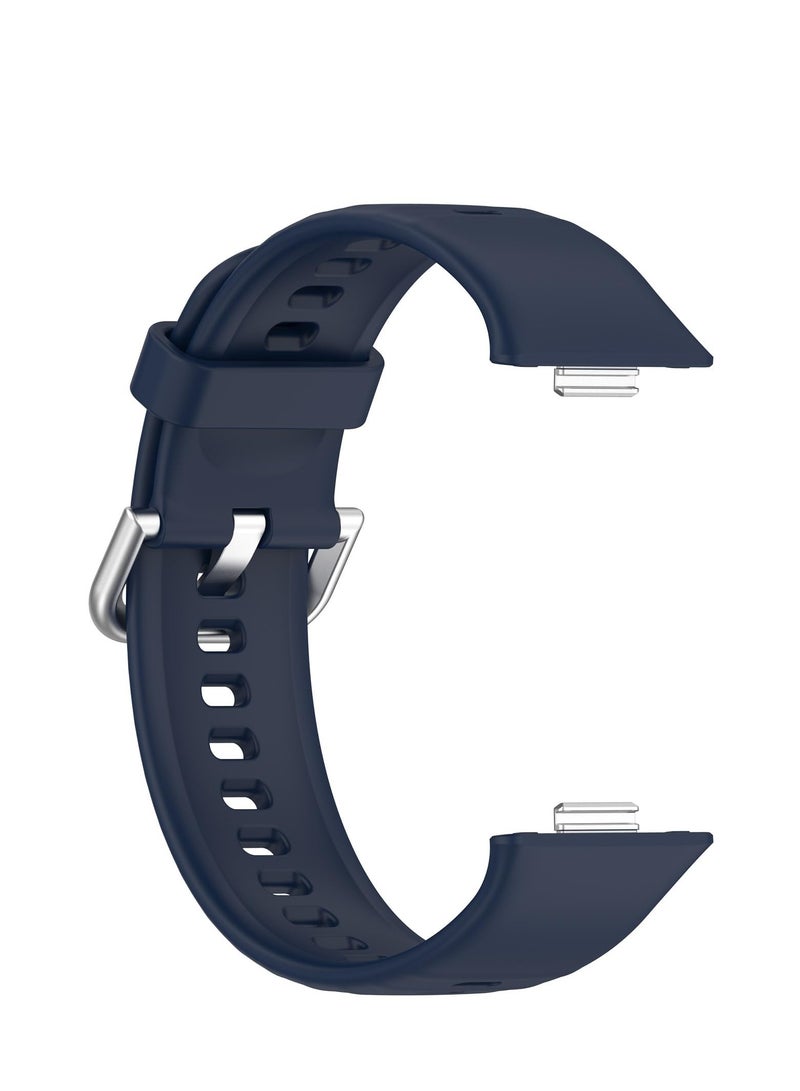 Watch Bands for Huawei Watch Fit 3 Adjustable Silicone Wristband Quick Release Strap Sport Replacement Band Compatible with Huawei Watch Fit3 Smart Watch (Dark Blue) - Image 1