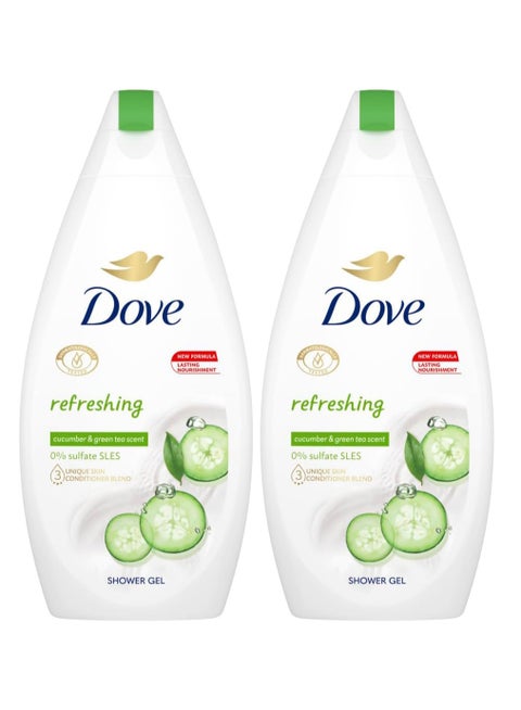 Pack Of 2 Dove Refreshing Cucumber And Green Tea 450 ml