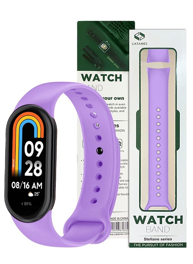 CATANES - Xiaomi Smart Band 8 and 9 Watch Bands Adjustable Comfortable Sport Replacement Strap for Xiaomi Mi Band 8 Wristband Bracelet Band for Women Men Purple - Image 1