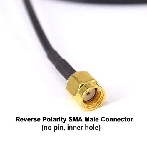 Boobrie RP-SMA Coaxial Cable 6.5ft/2M RG174 Cable RP SMA Male to RP SMA Female Low Loss Antenna Cable RP SMA Extension Cable for WiFi Antenna 4G etc, RG174 RP SMA Cable Male to Female Coax Cable - Image 2
