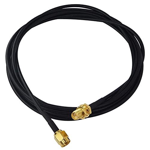 Boobrie RP-SMA Coaxial Cable 6.5ft/2M RG174 Cable RP SMA Male to RP SMA Female Low Loss Antenna Cable RP SMA Extension Cable for WiFi Antenna 4G etc, RG174 RP SMA Cable Male to Female Coax Cable - Image 1
