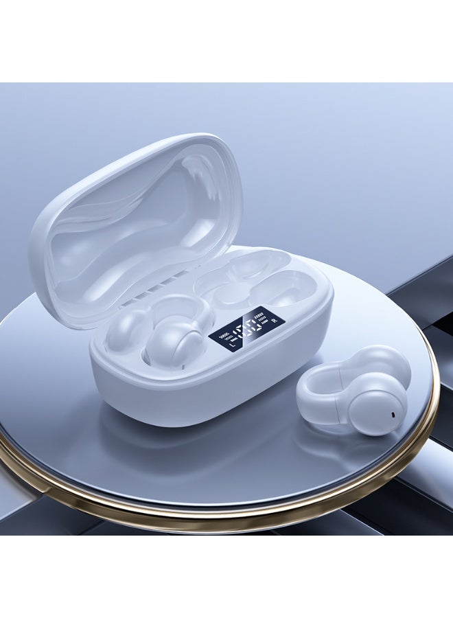 Jliyru Clip-On Earbuds with Air Cushion, Comfort & Secure Fit Open Earbuds with Digital Display, Wireless Bluetooth 5.3, 42H Playtime, Robust Bass, Clear Call, Sweatproof for Running Cycling Workout - Image 1