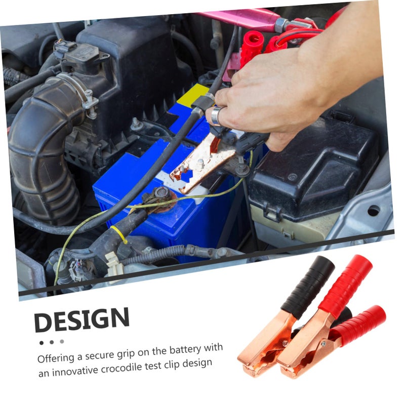 Heavy Duty Car Battery Jumper Cable Clamps 400A Copper Alligator Clips For Emergency Vehicle Start - Image 4