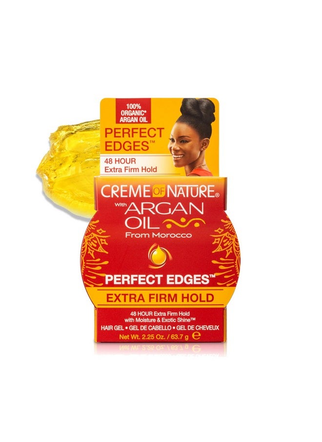 كريم أوف ناتشر جل الشعر Perfect Edges بزيت الأرجان المغربي، ثبات لمدة 24 ساعة مع ترطيب ولمعان غريب، ثبات قوي للغاية، 2.25 أونصة (عبوة واحدة)  - Image 2