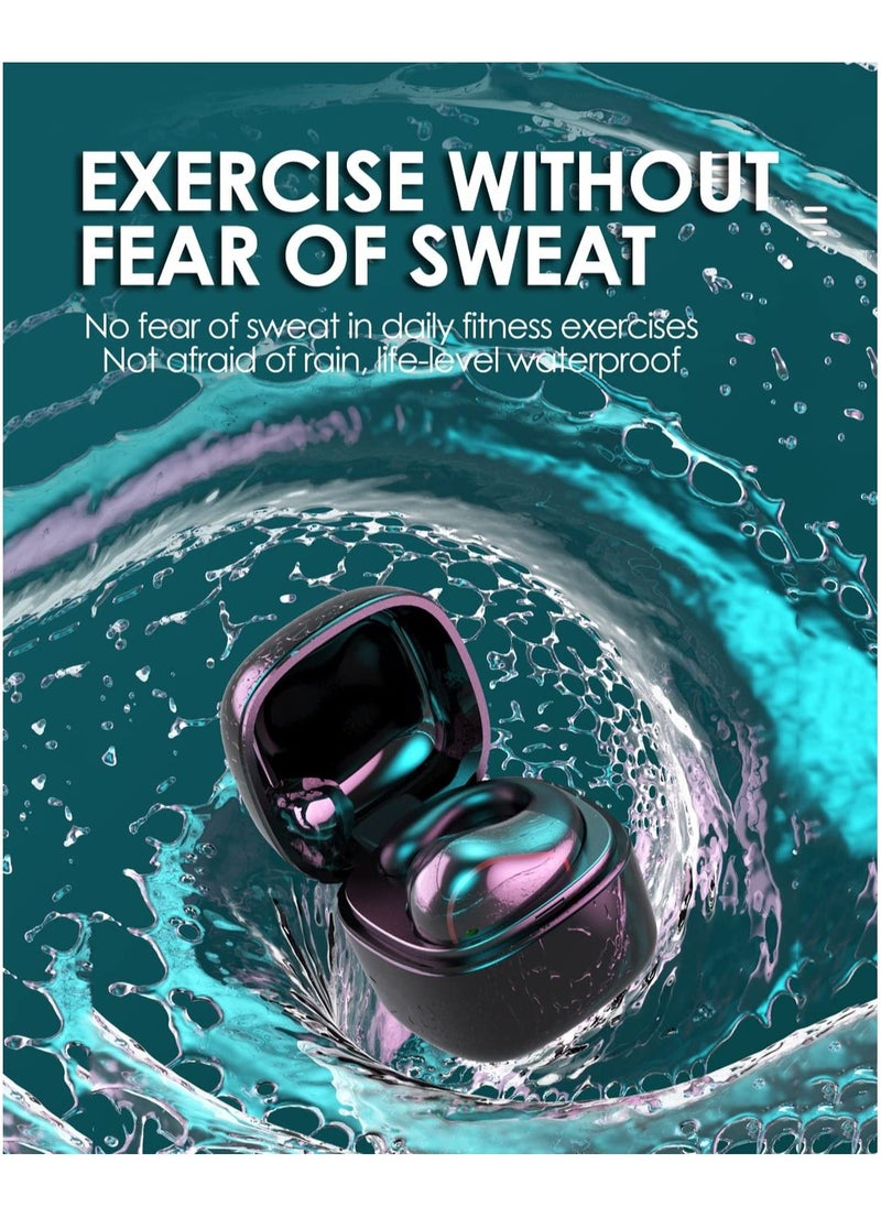 Excefore - Single Earbud Open Ear Headphones Wireless Bluetooth True Wireless Open Earbuds, Mini Small Open Earbuds for iPhone Android, Tiny Bone Ear Bud with Mic Earphones for Small Ear Canals Running Cycling W - Image 1