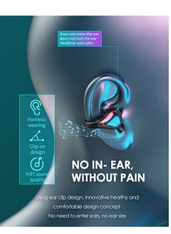 Excefore Single Earbud Open Ear Headphones Wireless Bluetooth True Wireless Open Earbuds, Mini Small Open Earbuds for iPhone Android, Tiny Bone Ear Bud with Mic Earphones for Small Ear Canals Running Cycling W  - Image 4