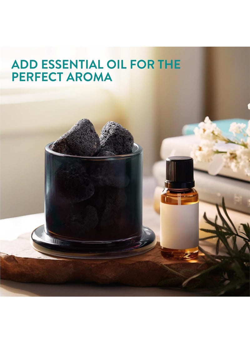 Navaris Navaris Lava Stone Volcano Diffuser  Glass Waterless Diffuser for Essential Oils  No Electricity Portable Aromatherapy  for a Calming Fragrant Living Space  - Image 3