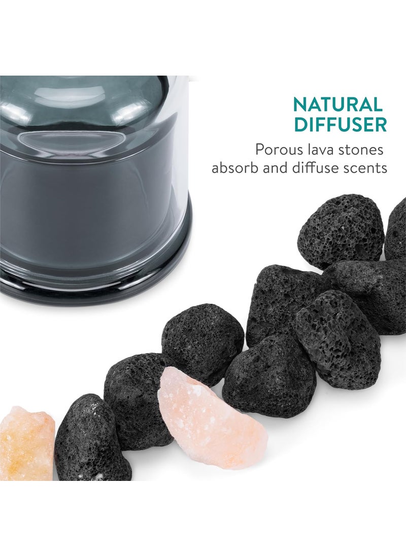 Navaris Navaris Lava Stone Volcano Diffuser  Glass Waterless Diffuser for Essential Oils  No Electricity Portable Aromatherapy  for a Calming Fragrant Living Space  - Image 4