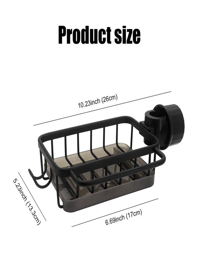 Hooshion Kitchen Sink Faucet Organizer, Over Faucet Sink Rack Organizer, Kitchen Sponge Holder for Sink, Kitchen Sink Faucet Storage Rack, Multifunction Sink Caddy - Image 2