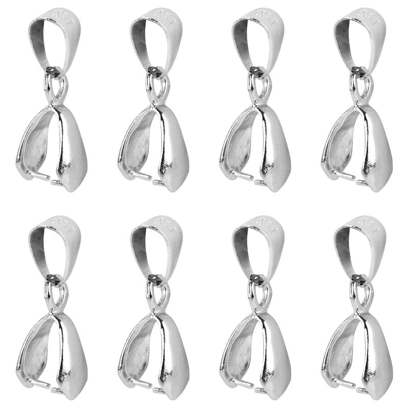 أوير ، 50 مشبك معدني بمشبك الكفالة متدلي الخرز قلادة موصل النتائج لصنع المجوهرات أبازيم اتصال سحرية (فضي) - Image 1