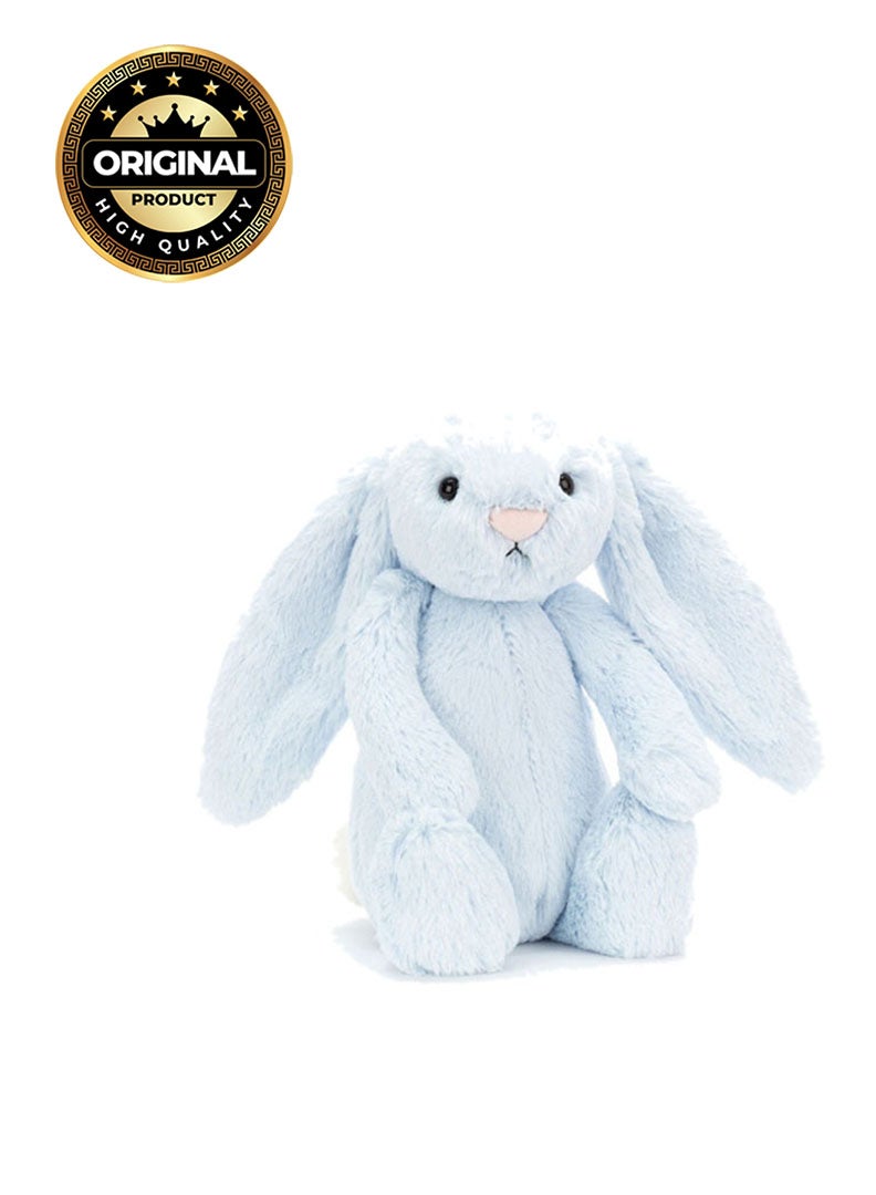 Jellycat Bashful Blue Bunny Plush – Soft Stuffed Toy with Cordy Legs, Cute Valentine’s Gift for Kids & Adults, Collectible Jellycat, 28cm - Image 1
