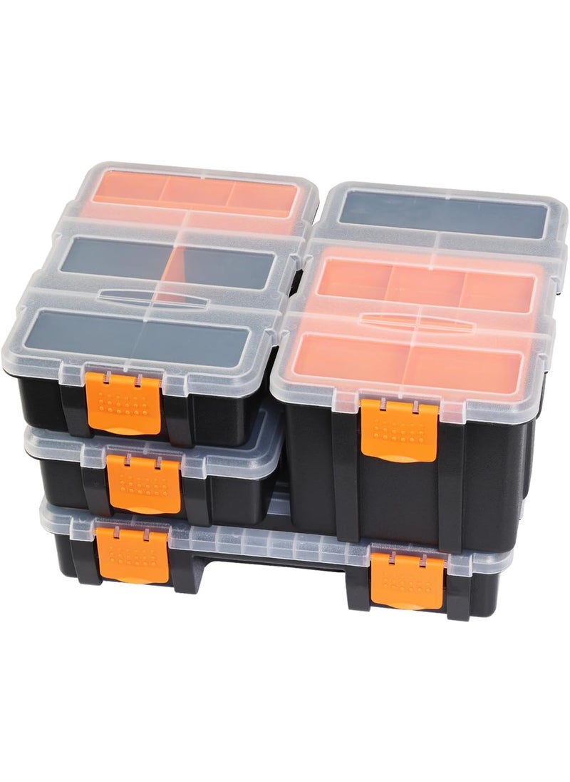 SEVIA Sevia Professional Reinforced Plastic Moulding Tool Box with Transparent Accessories Storage Box and Isolation Tray 4 Piece Storage Box Hardware Tool Organizer  - Image 1
