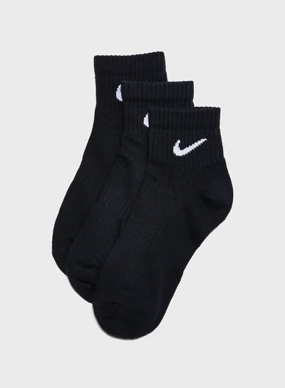 Nike 3 Pack Light Weight Ankle Socks