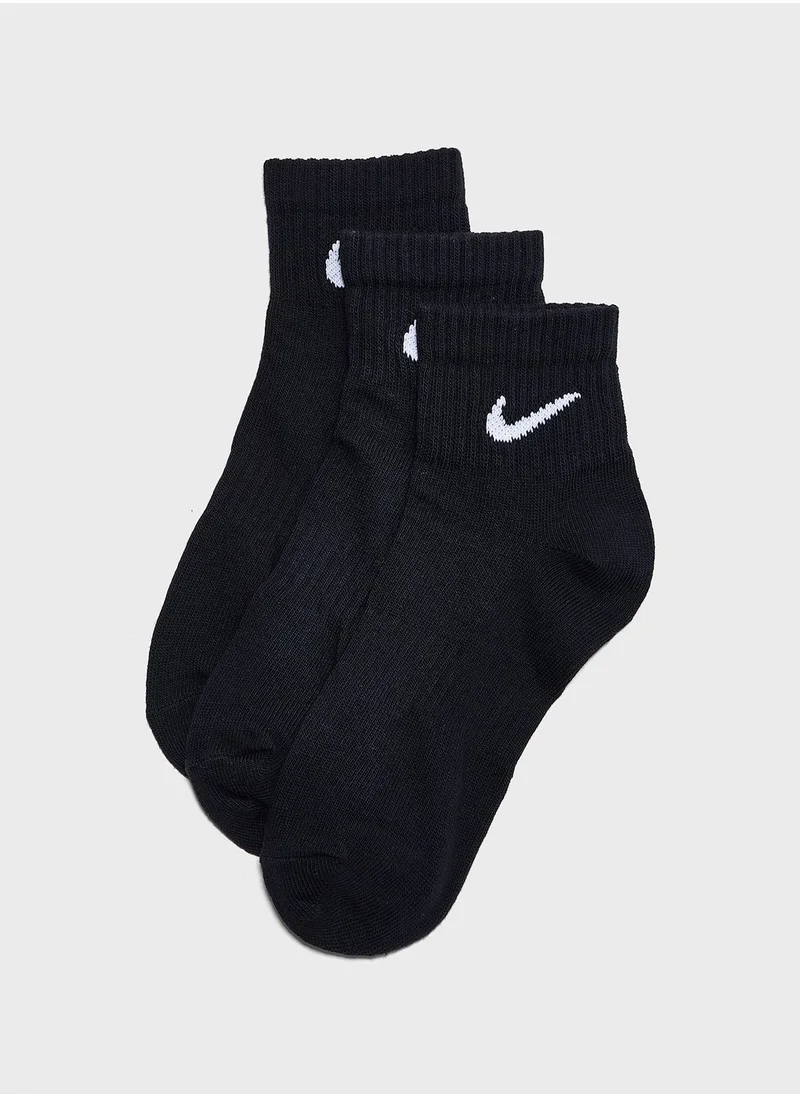 Nike 3 Pack Light Weight Ankle Socks