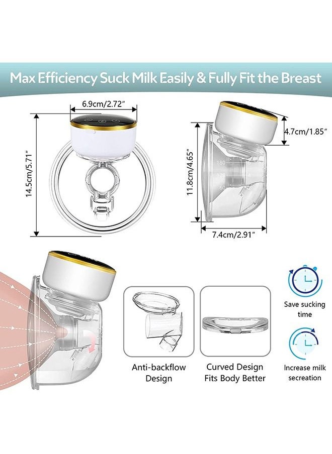 Gonice Wearable Breast Pump Double Hands Free Breastpumps Pain Free Silent Electric Breastfeeding Pump with Massage Mode USB Rechargeable Breast Pump Wireless Milk Extractor for Mom Breastpump  - Image 5
