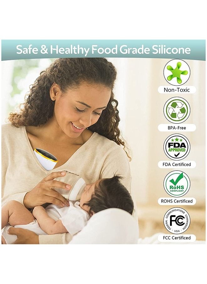 Gonice Wearable Breast Pump Double Hands Free Breastpumps Pain Free Silent Electric Breastfeeding Pump with Massage Mode USB Rechargeable Breast Pump Wireless Milk Extractor for Mom Breastpump  - Image 3